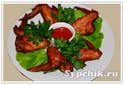 Вторые блюда рецепты с фото - крылышки куриные, запеченые в собственном соку