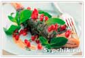Вторые блюда рецепты с фото - Рыба запеченная в виноградных листьях